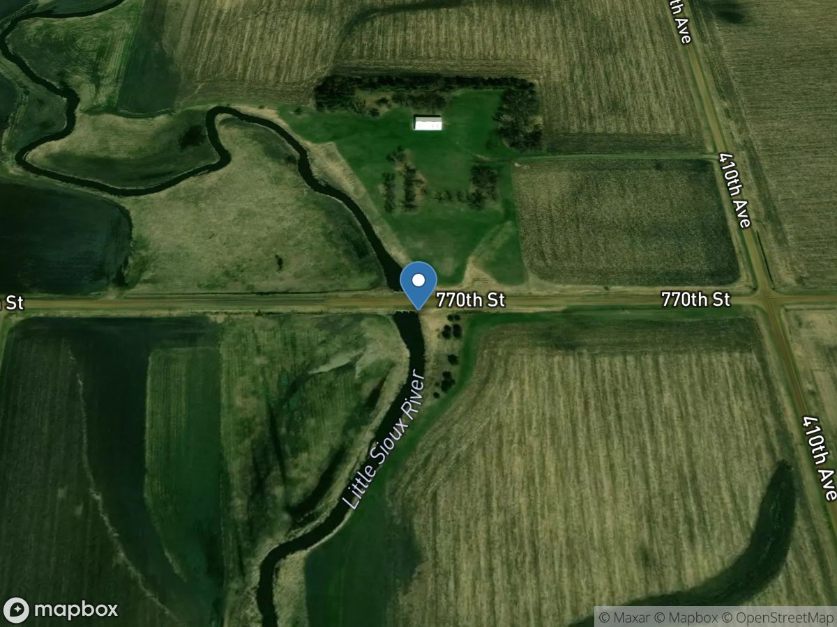 Little Sioux River near Spafford, MN location