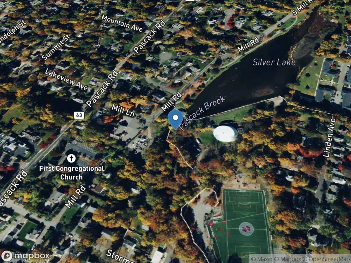 Pascack Brook at Park Ridge NJ location