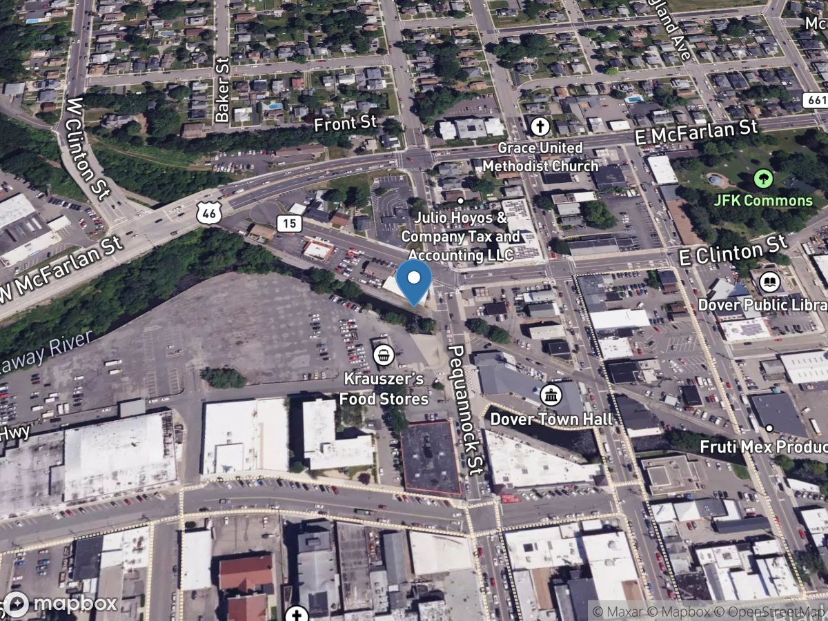 Rockaway River at Warren Street at Dover NJ location