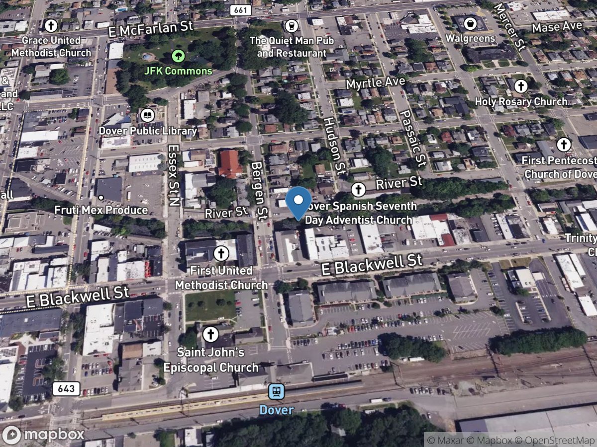 Rockaway River at Bergen St at Dover NJ location