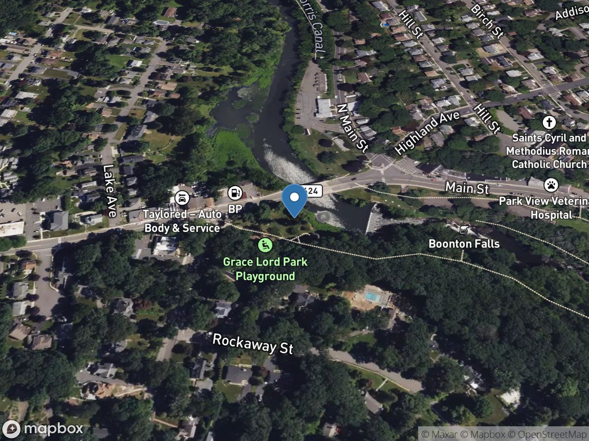 Rockaway River at Main Street at Boonton NJ location