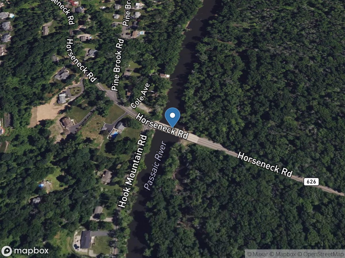 Passaic River at Horse Neck Bridge near Pine Bk NJ location