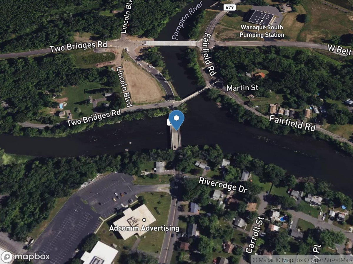 Passaic River at Two Bridges NJ location