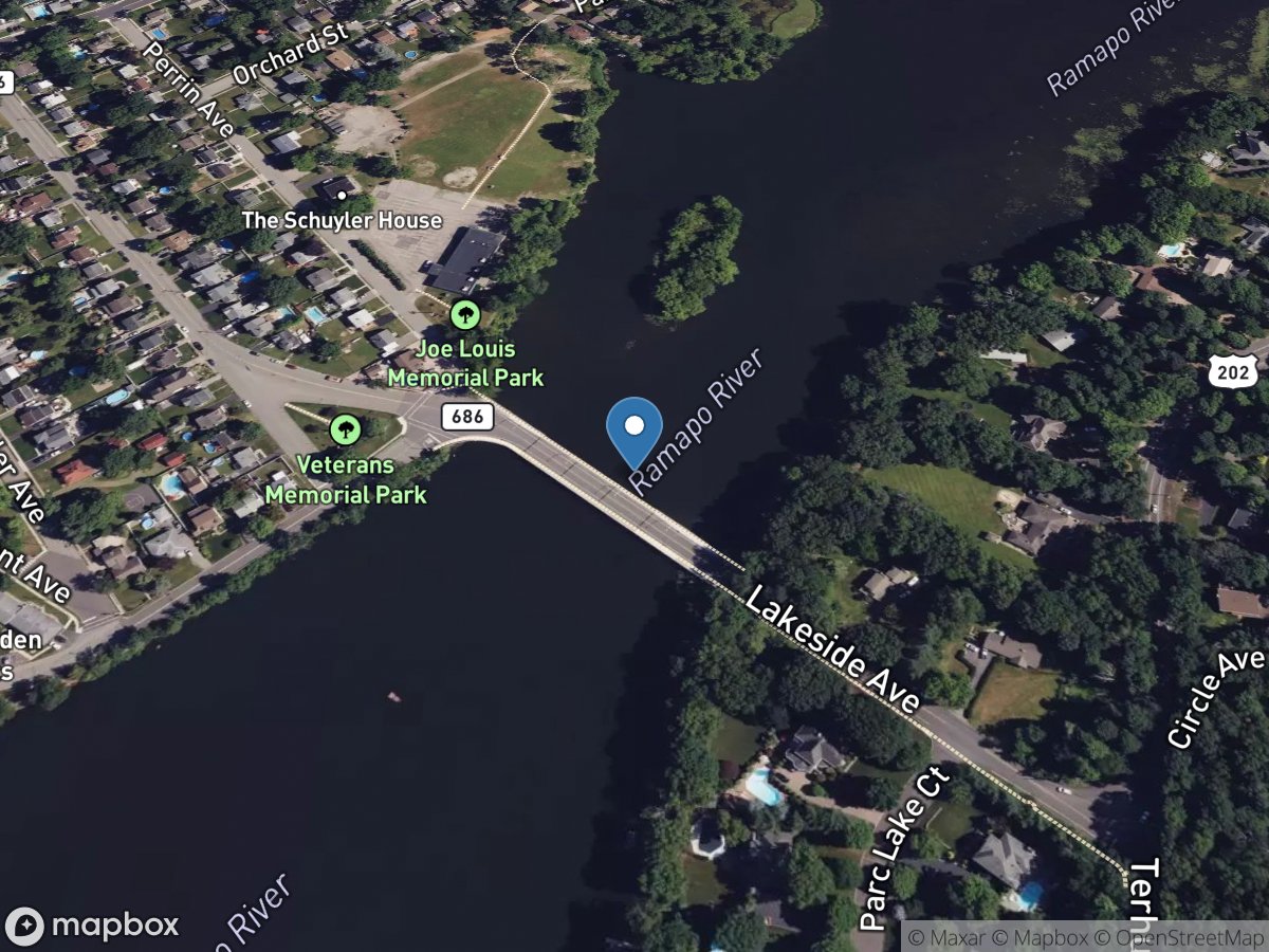 Ramapo River at Lakeside Avenue at Pompton Lakes NJ location