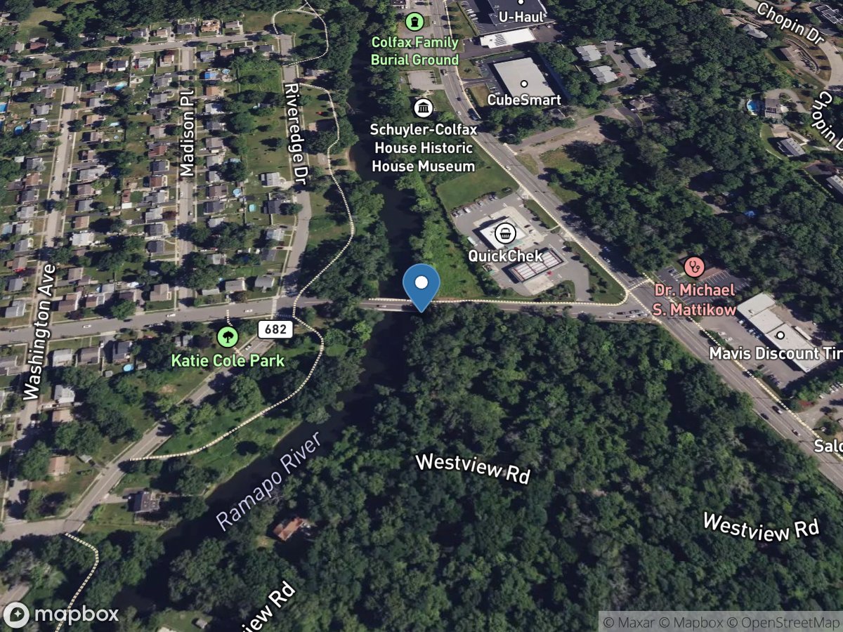 Ramapo River at Dawes Highway at Pompton NJ location