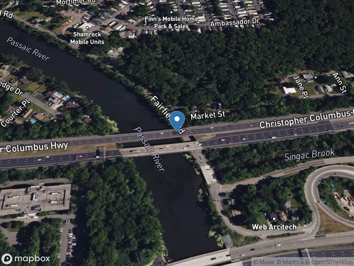 Passaic River at I-80 at Singac NJ location