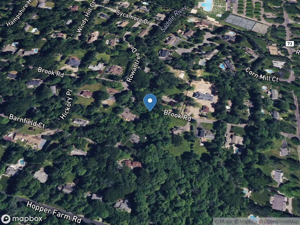 Saddle River at Brook Road near Upper Saddle River NJ location