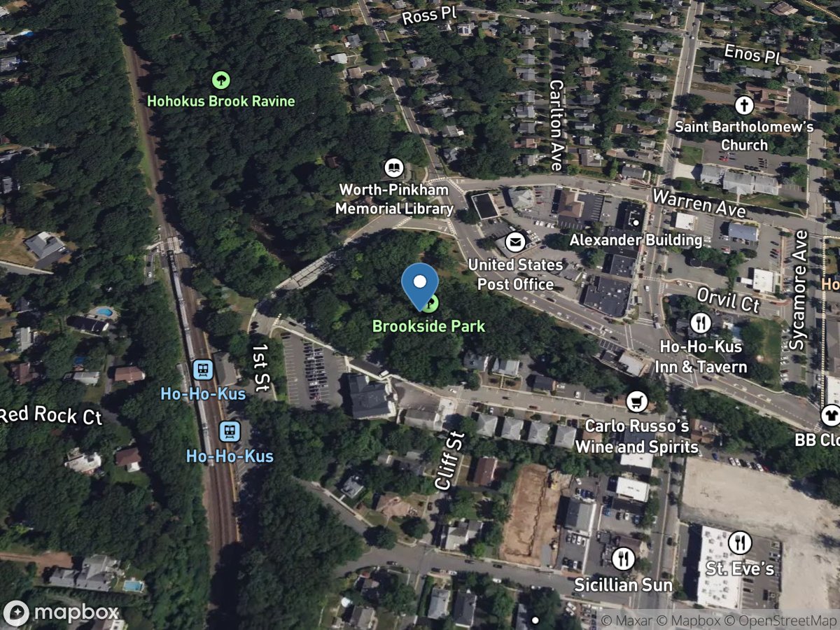 Hohokus Brook at Ho-Ho-Kus NJ location