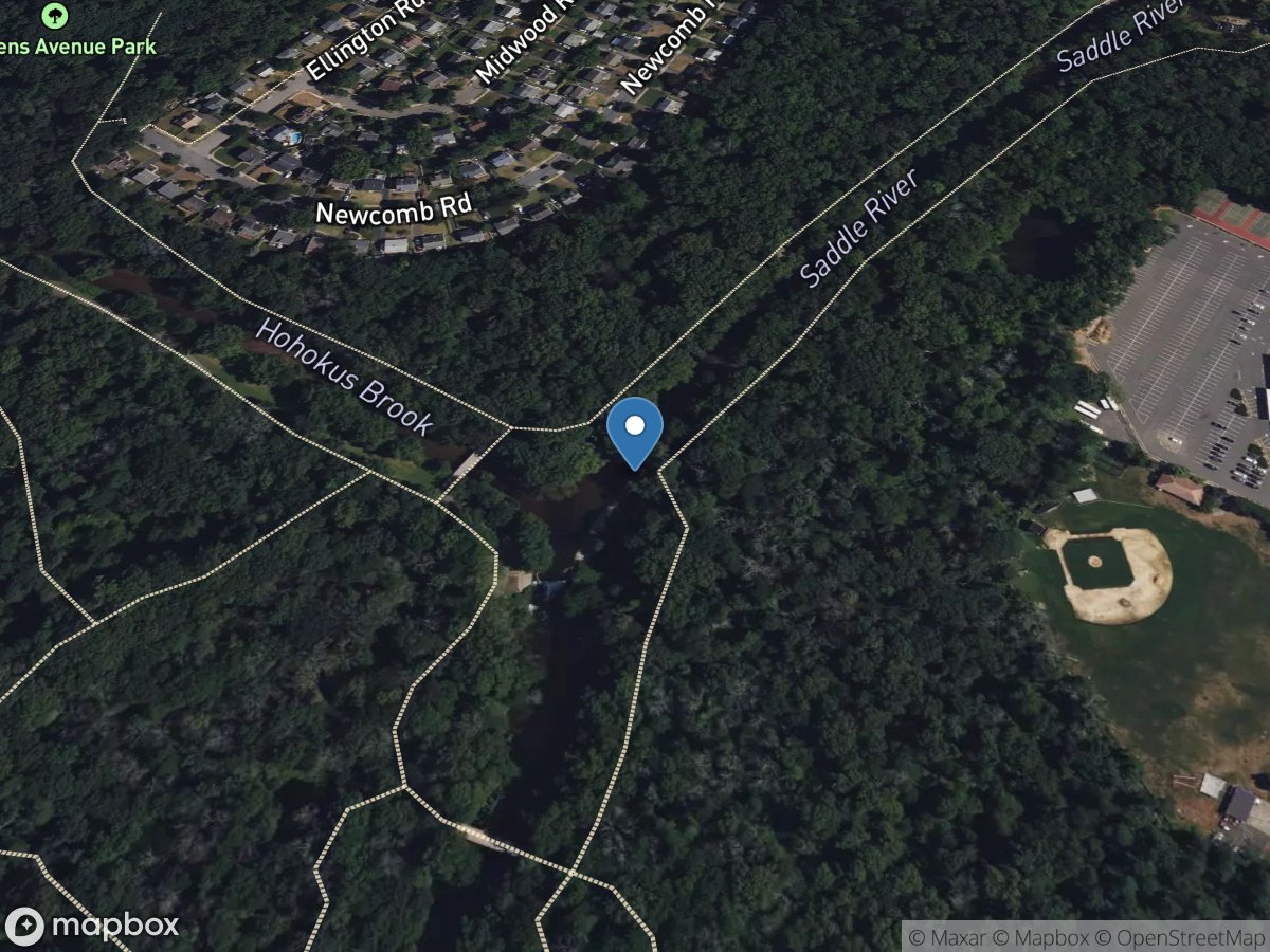 Saddle River below Hohokus Brook at Paramus NJ location