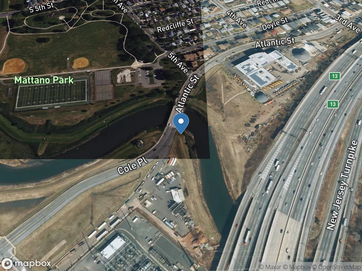 Elizabeth River at Linden NJ location