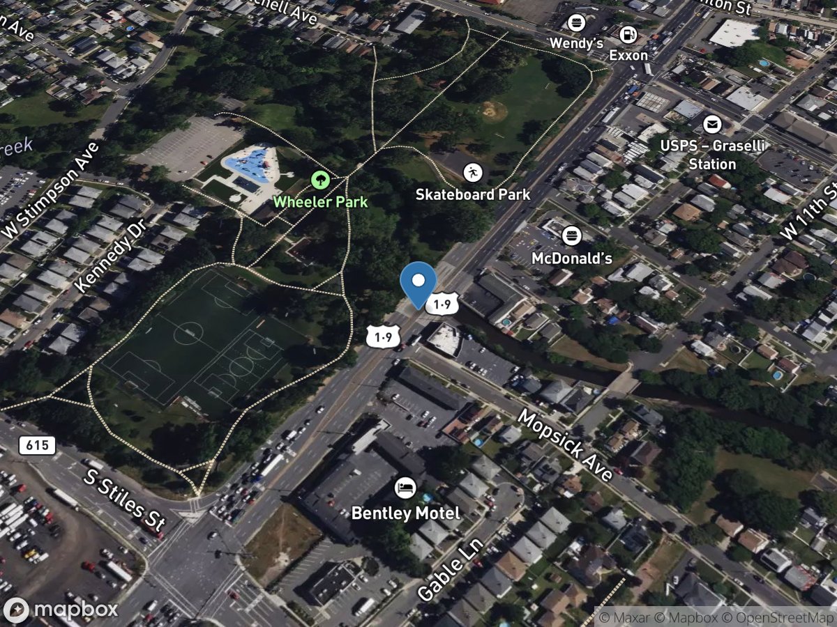 Morses Creek at US Route 1 at Linden NJ location