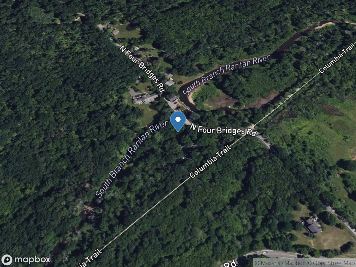 SB Raritan River at North Four Brdgs Road at Four Bridges NJ location