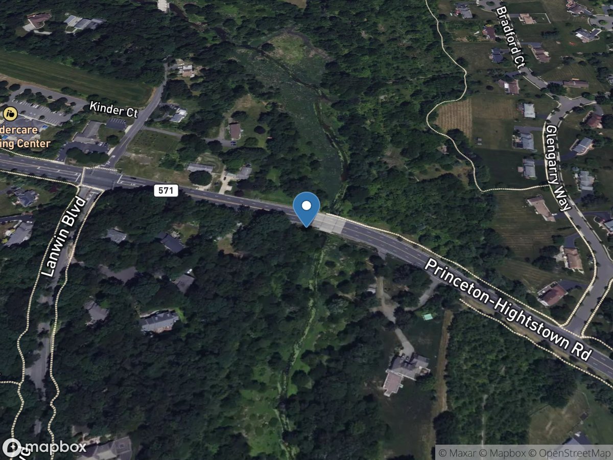 Bear Bk at Rt 571 near Grovers Mill NJ location