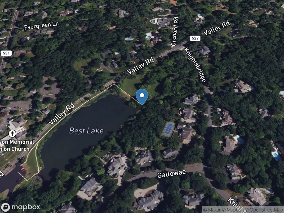 East Branch Stony Brook at Best Lake at Watchung NJ location