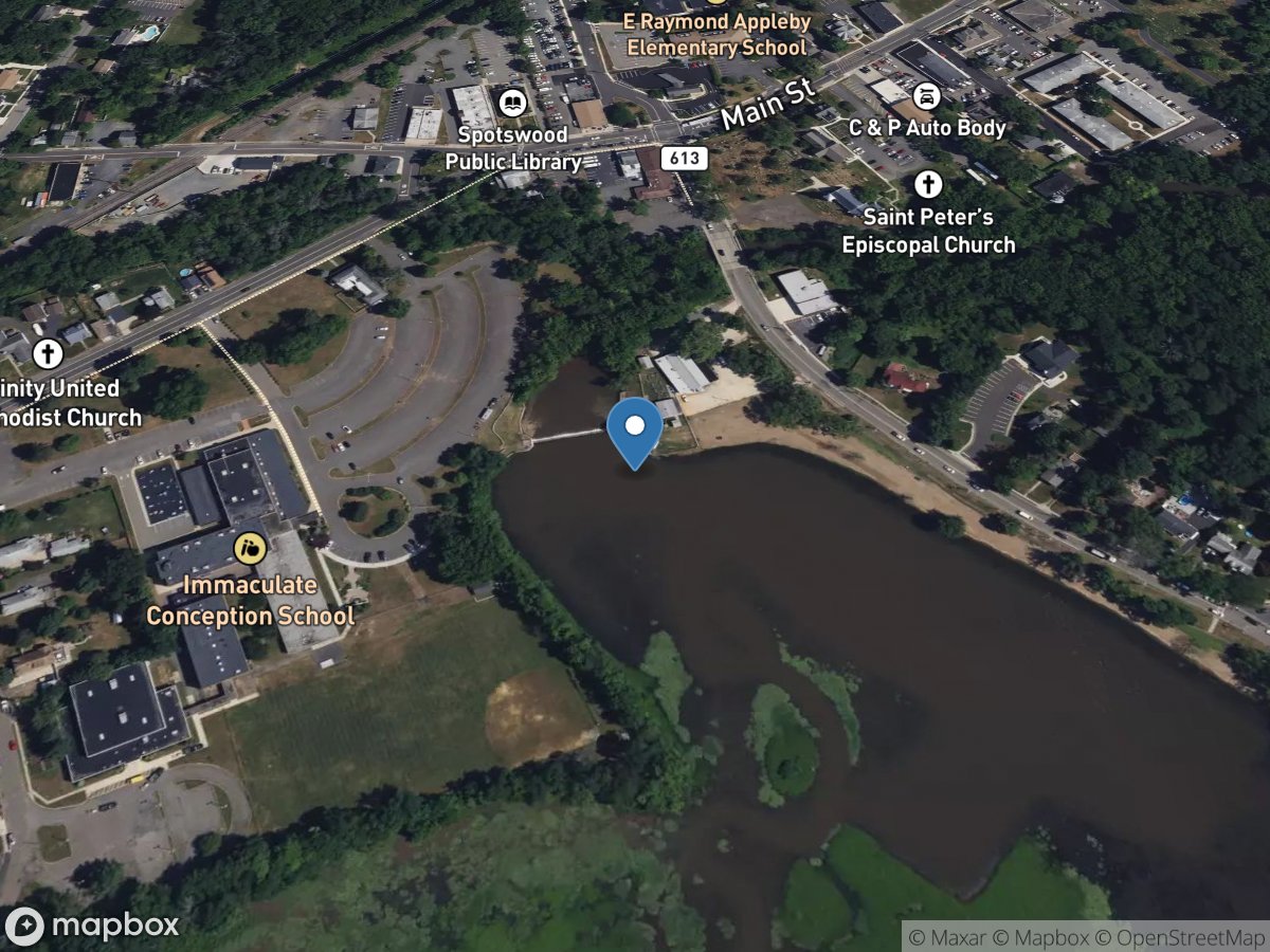 Manalapan Brook at Spotswood NJ location