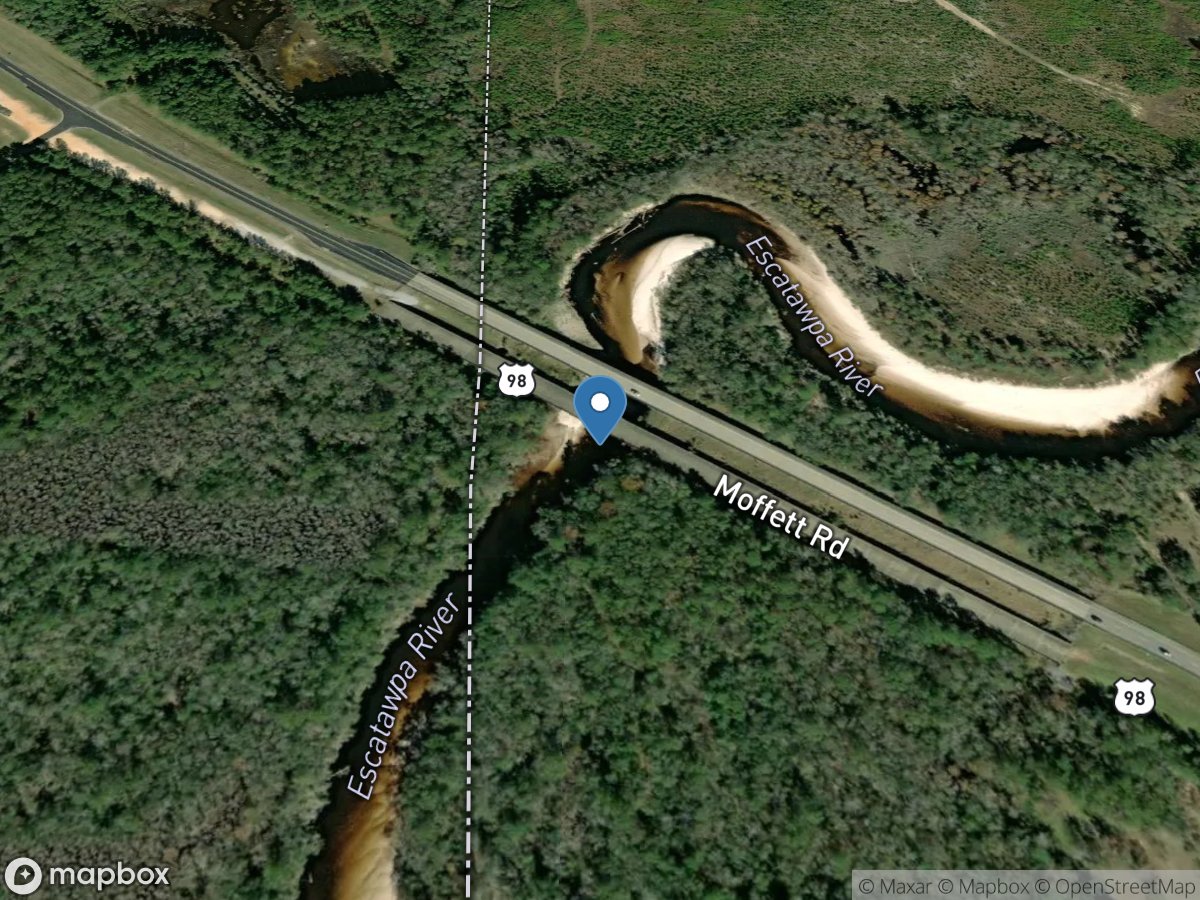 Escatawpa River near Wilmer, AL location