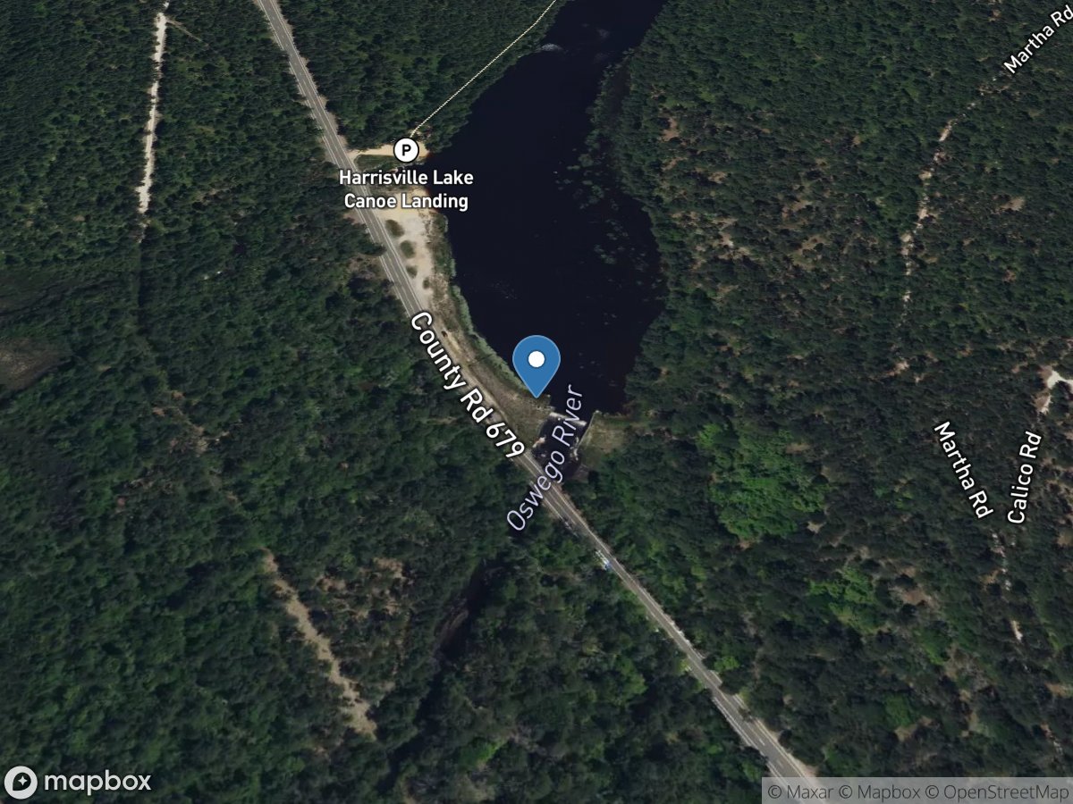 Oswego River at Harrisville NJ location