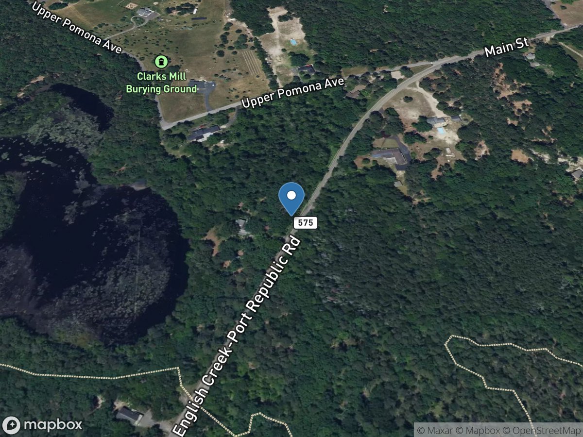 Clarks Mill Stream at Port Republic NJ location