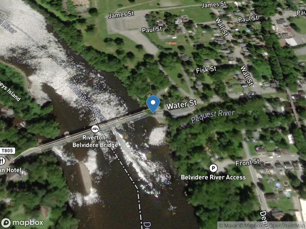 Delaware River at Water Street at Belvidere NJ location