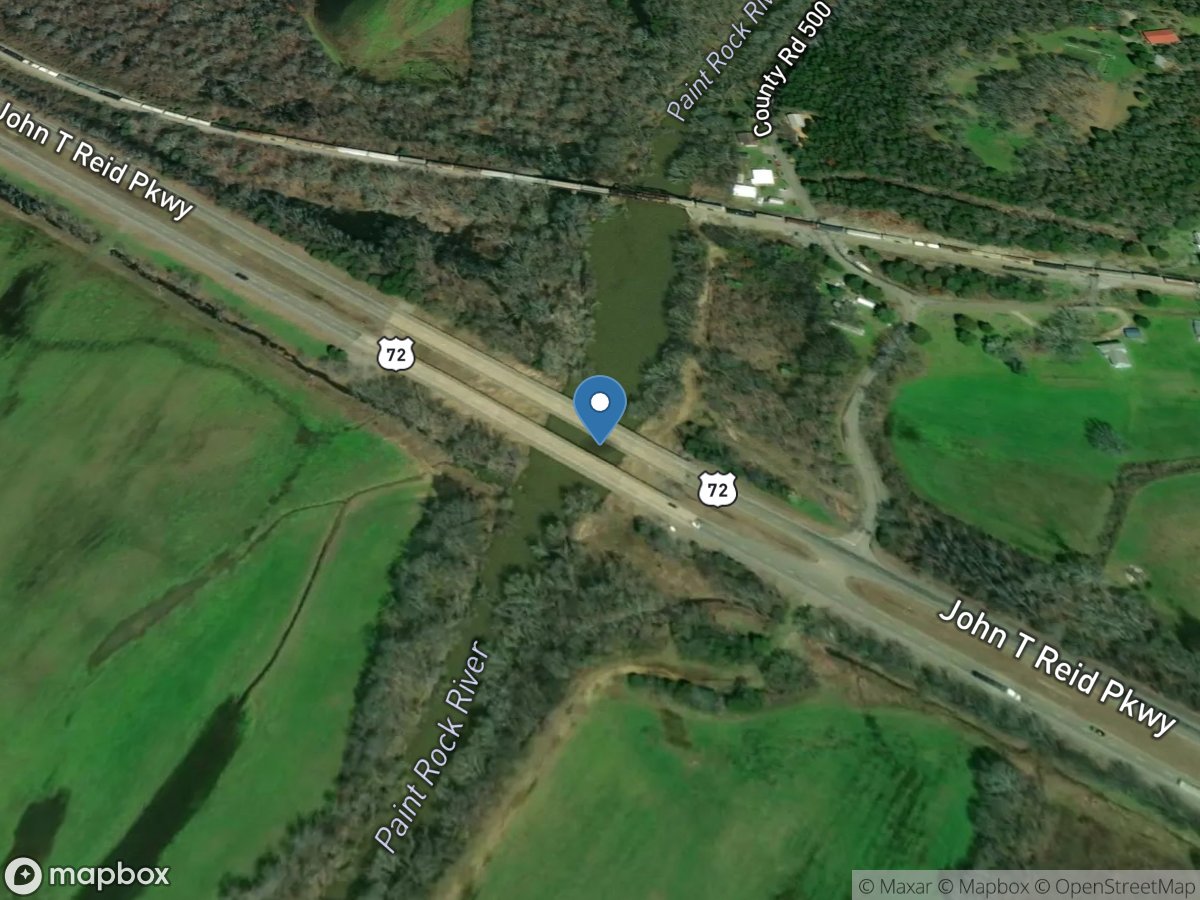 Paint Rock River near Woodville AL location