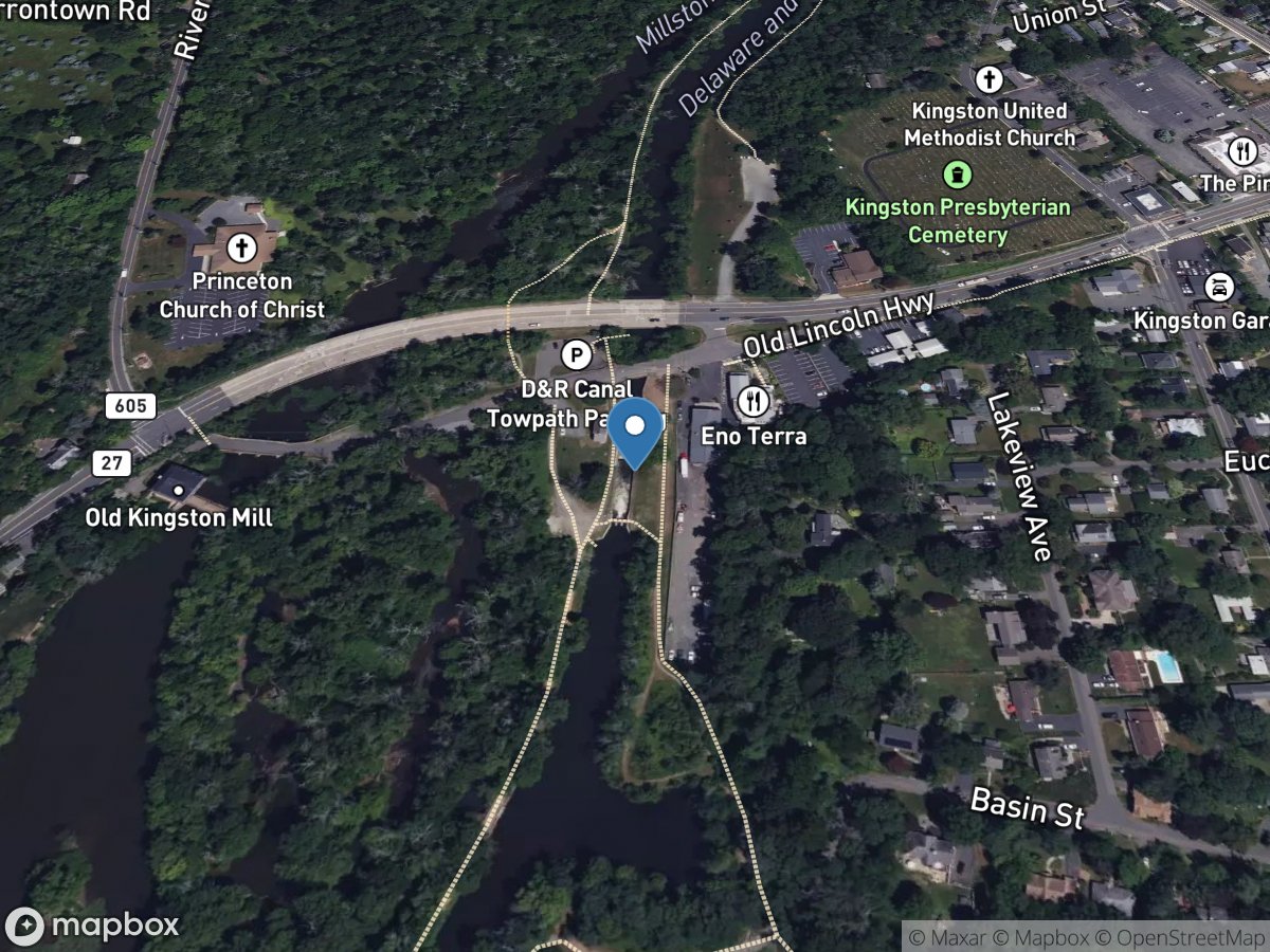 Delaware and Raritan Canal at Kingston NJ location