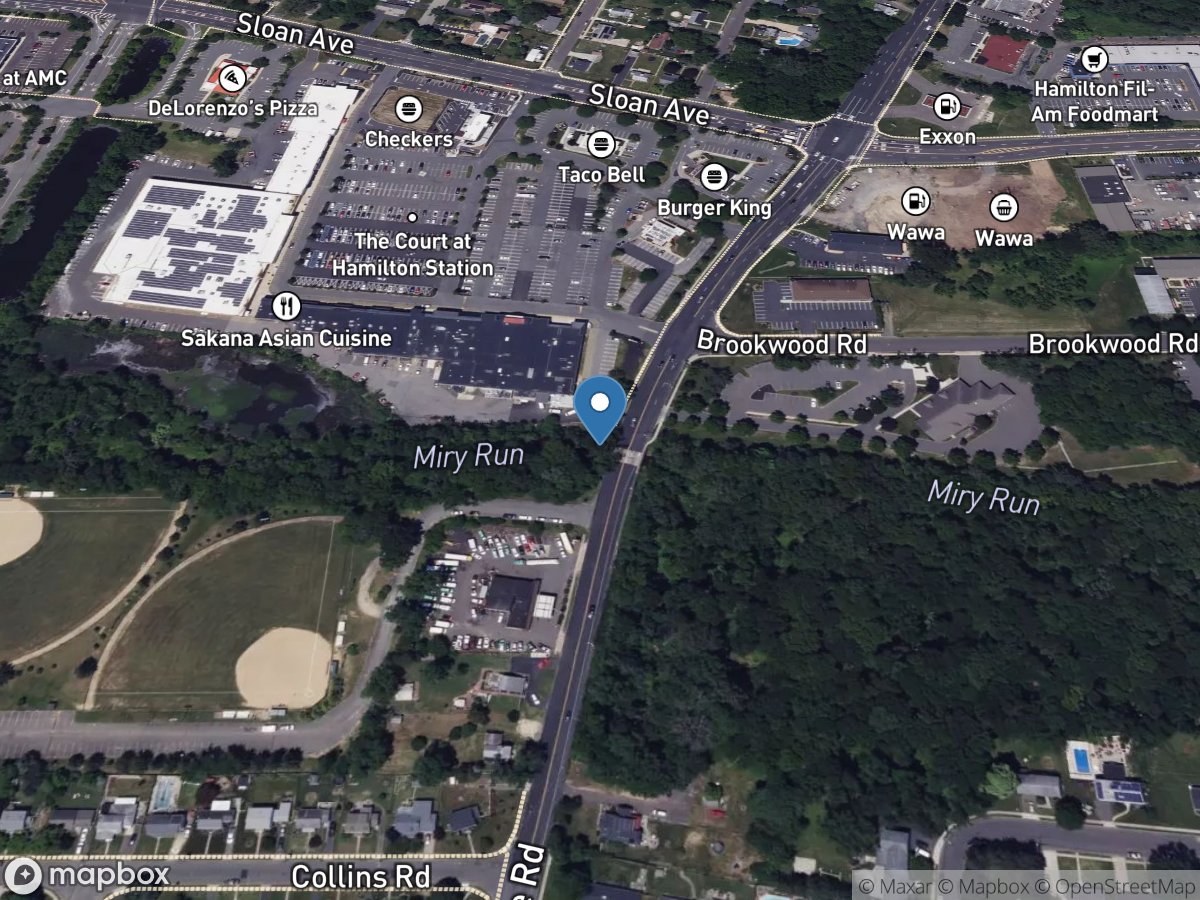 Miry Run at Route 533 at Mercerville NJ location