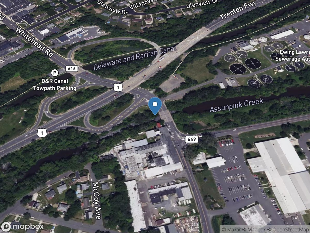 Assunpink Creek near Mercerville NJ location