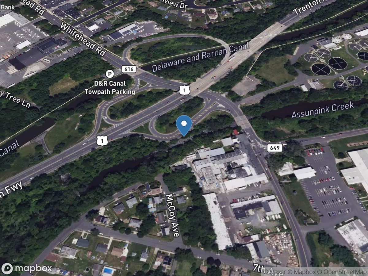 Assunpink Creek below Sewage Treatment Plant near Mercerville NJ location