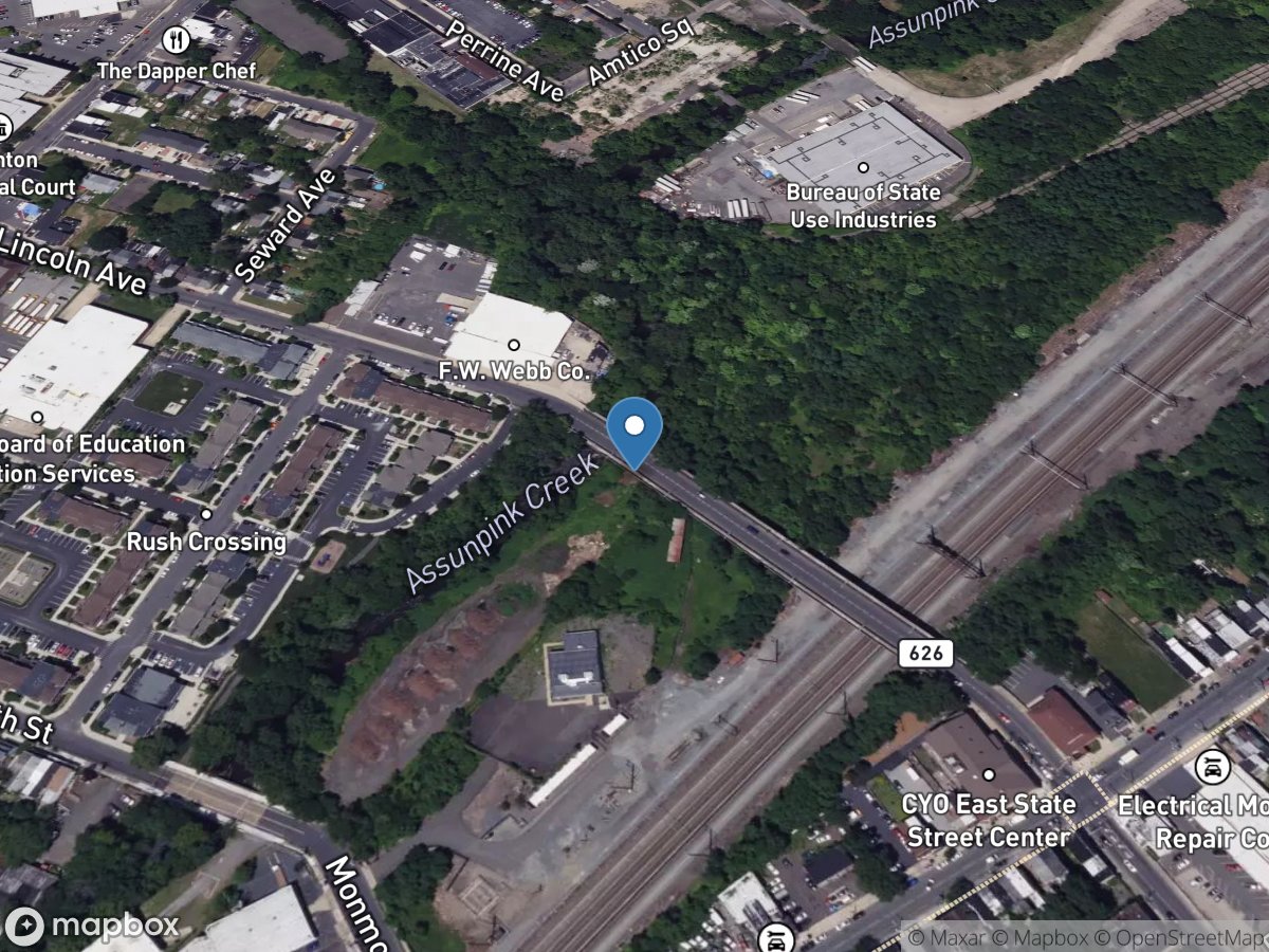 Assunpink Creek at Trenton NJ location