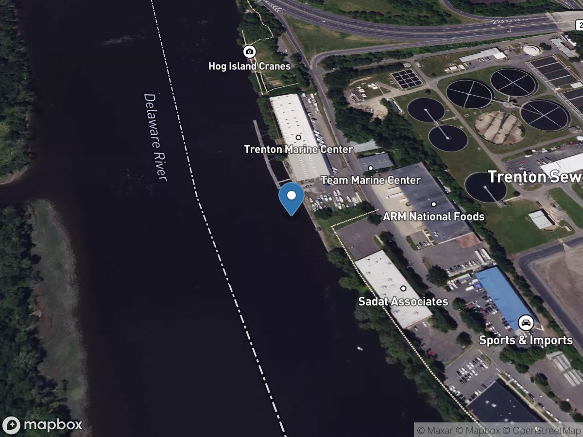 Delaware River at Marine Terminal at Trenton NJ location