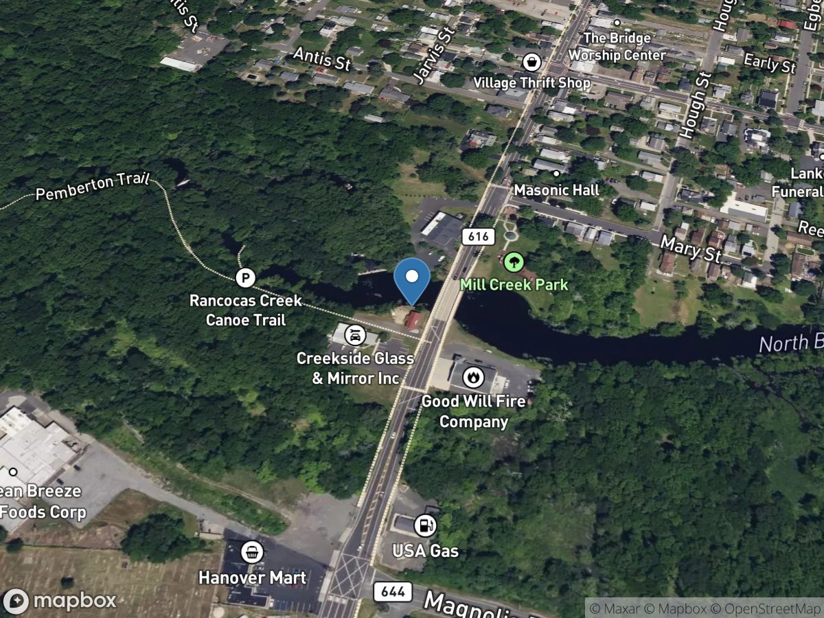 North Branch Rancocas Creek at Pemberton NJ location