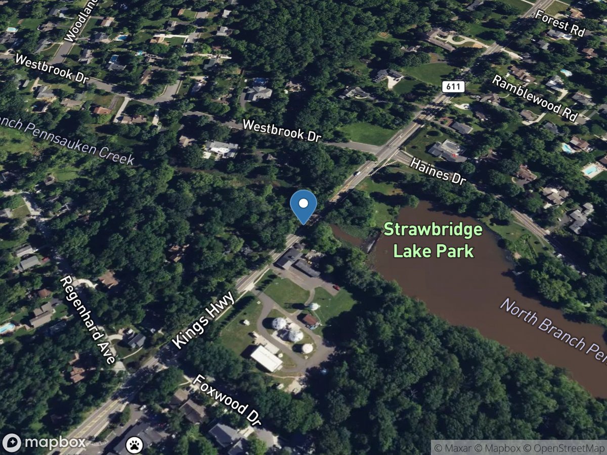 NB Pennsauken Creek near Moorestown NJ location