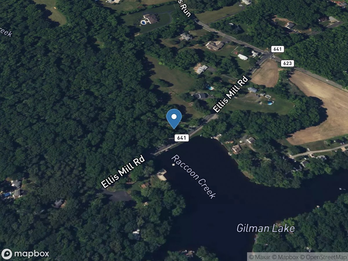 Raccoon Creek at Wrights Mill NJ location