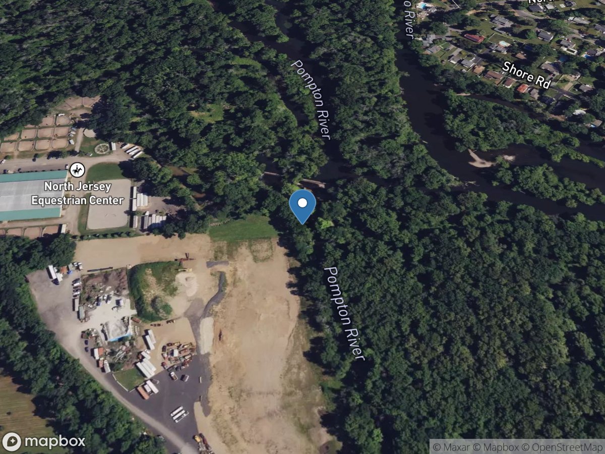 Pequannock River West Chnl bl dam at Pompton Plains NJ location