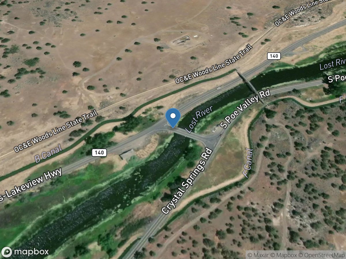 Lost River at Olene, OR location