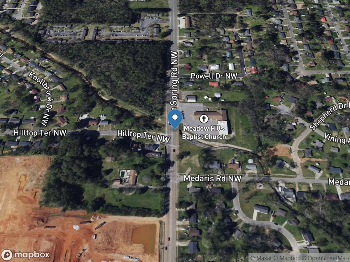 West Fork Pinhook Creek at Blue Sprs Road at Huntsville location