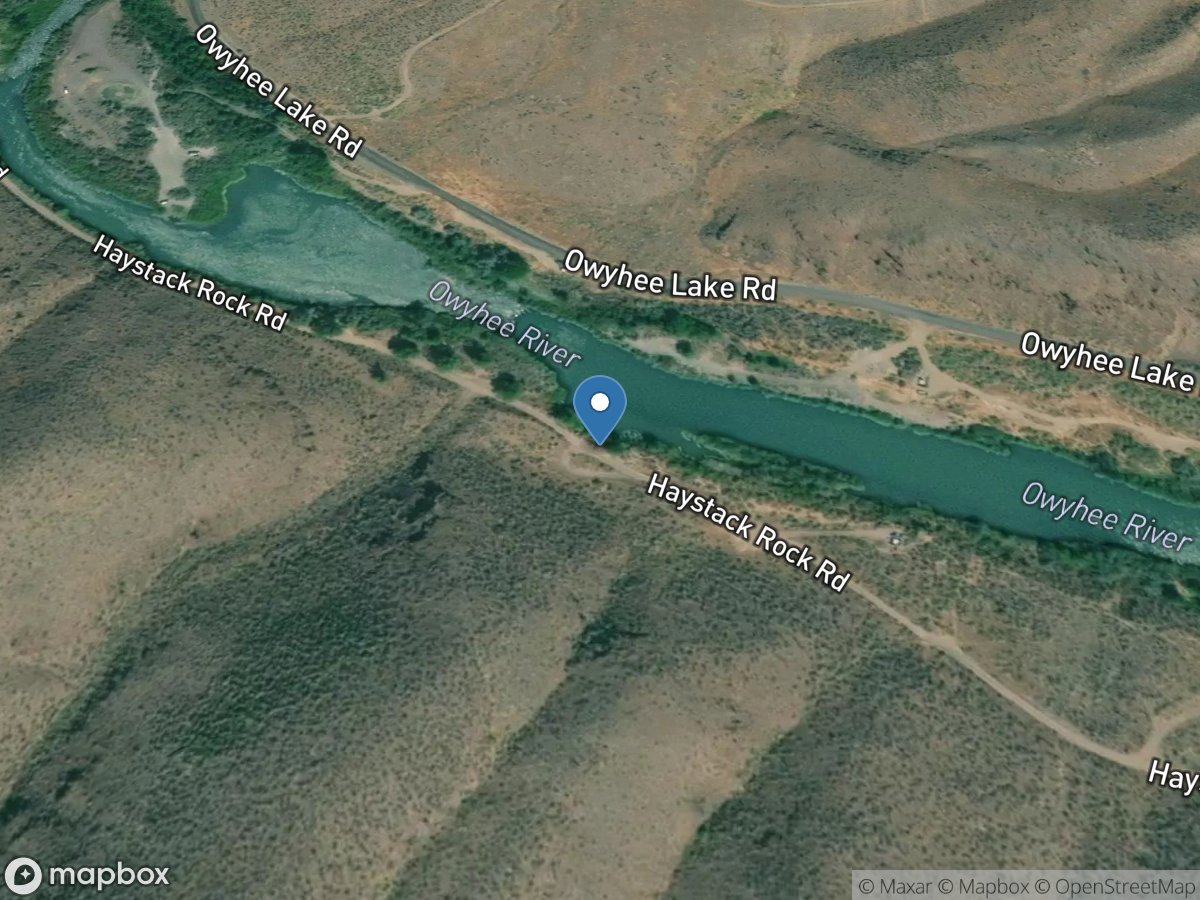Owyhee River below Owyhee DAM, OR location