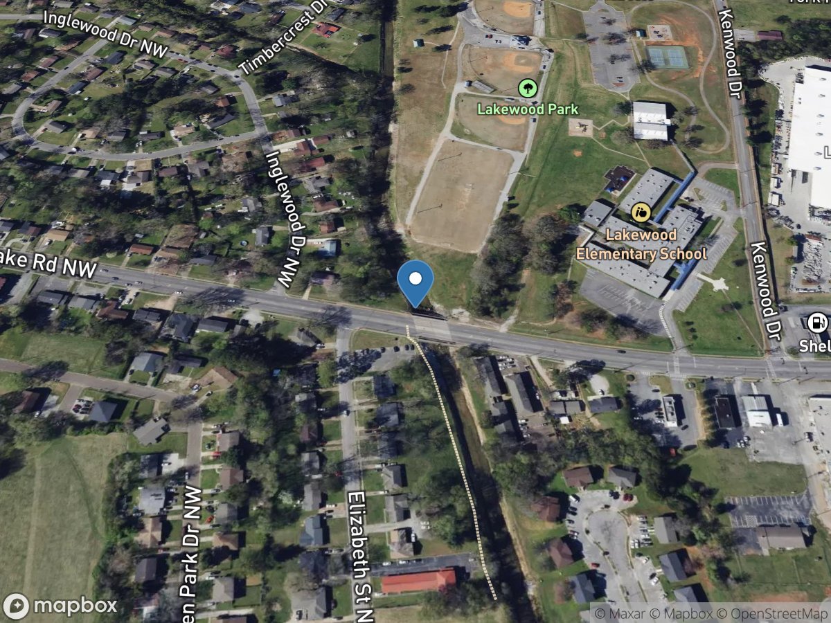 Pinhook Creek at Mastin Lake Road at Huntsville, Ala location