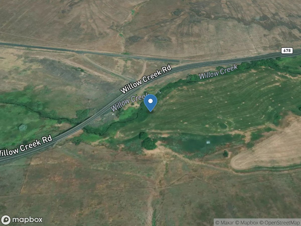 Willow Creek above Willow Creek Lake, near Heppner, OR location