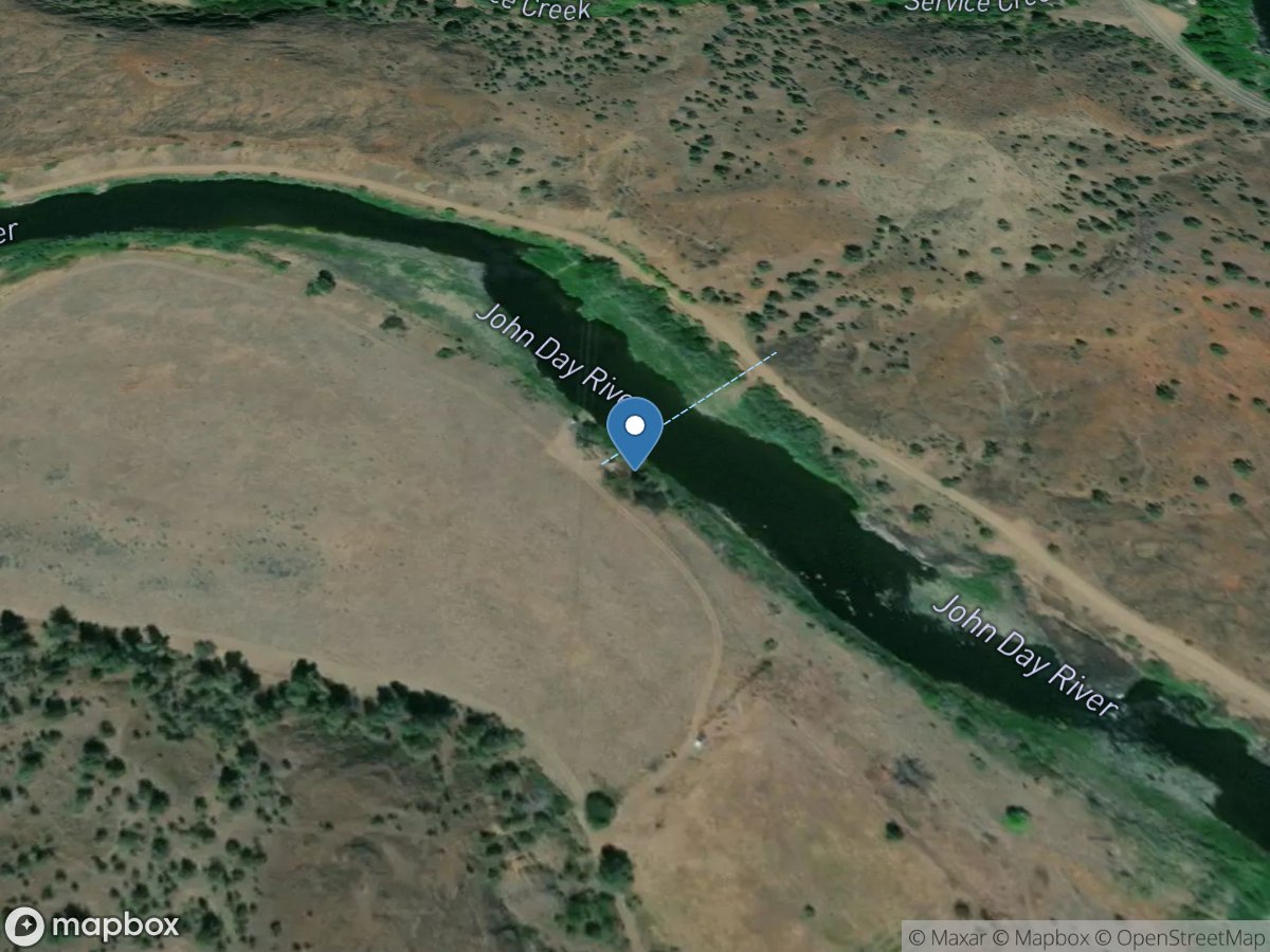 John Day River at Service Creek, OR location