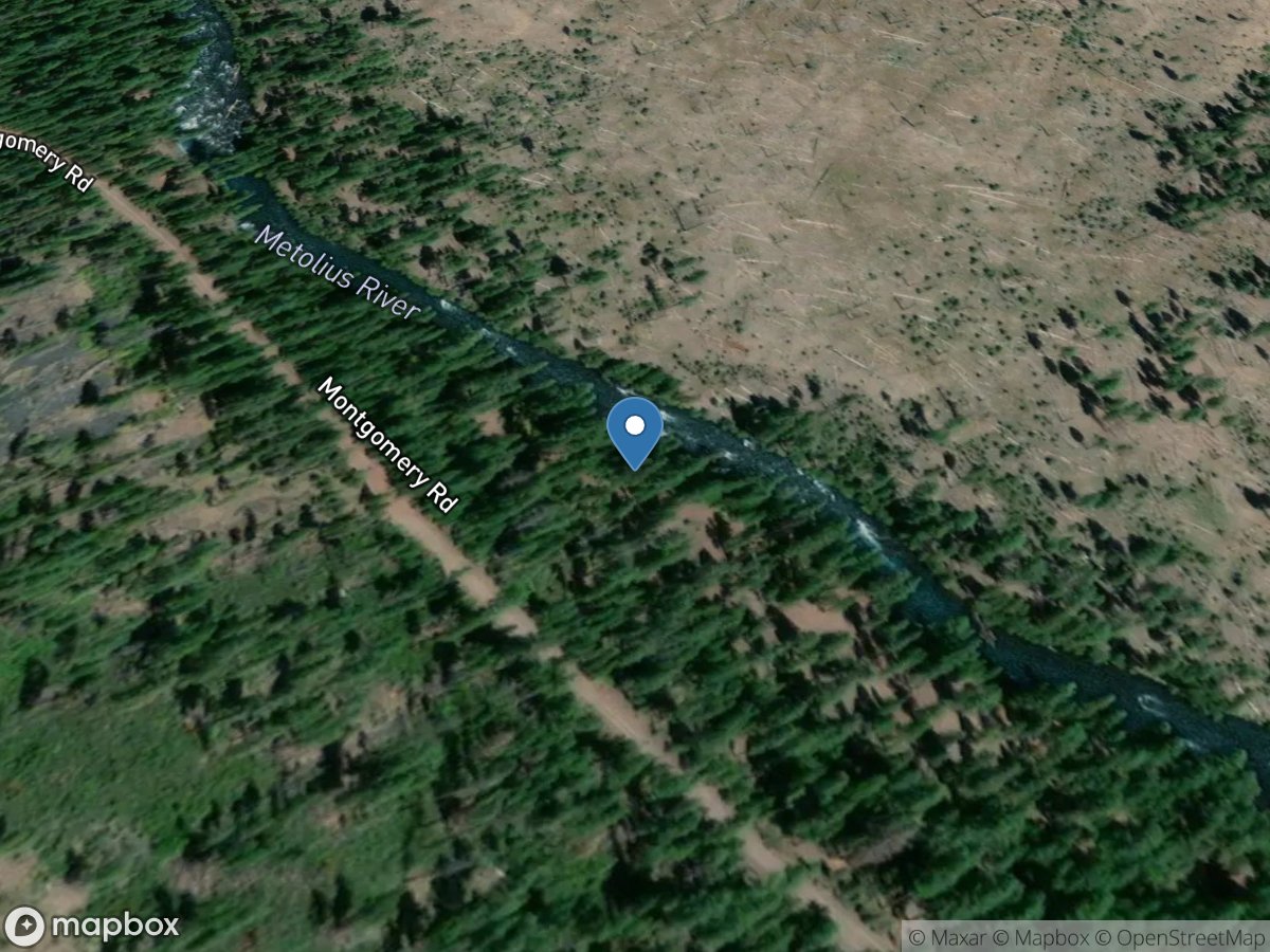 Metolius River near Grandview, OR location