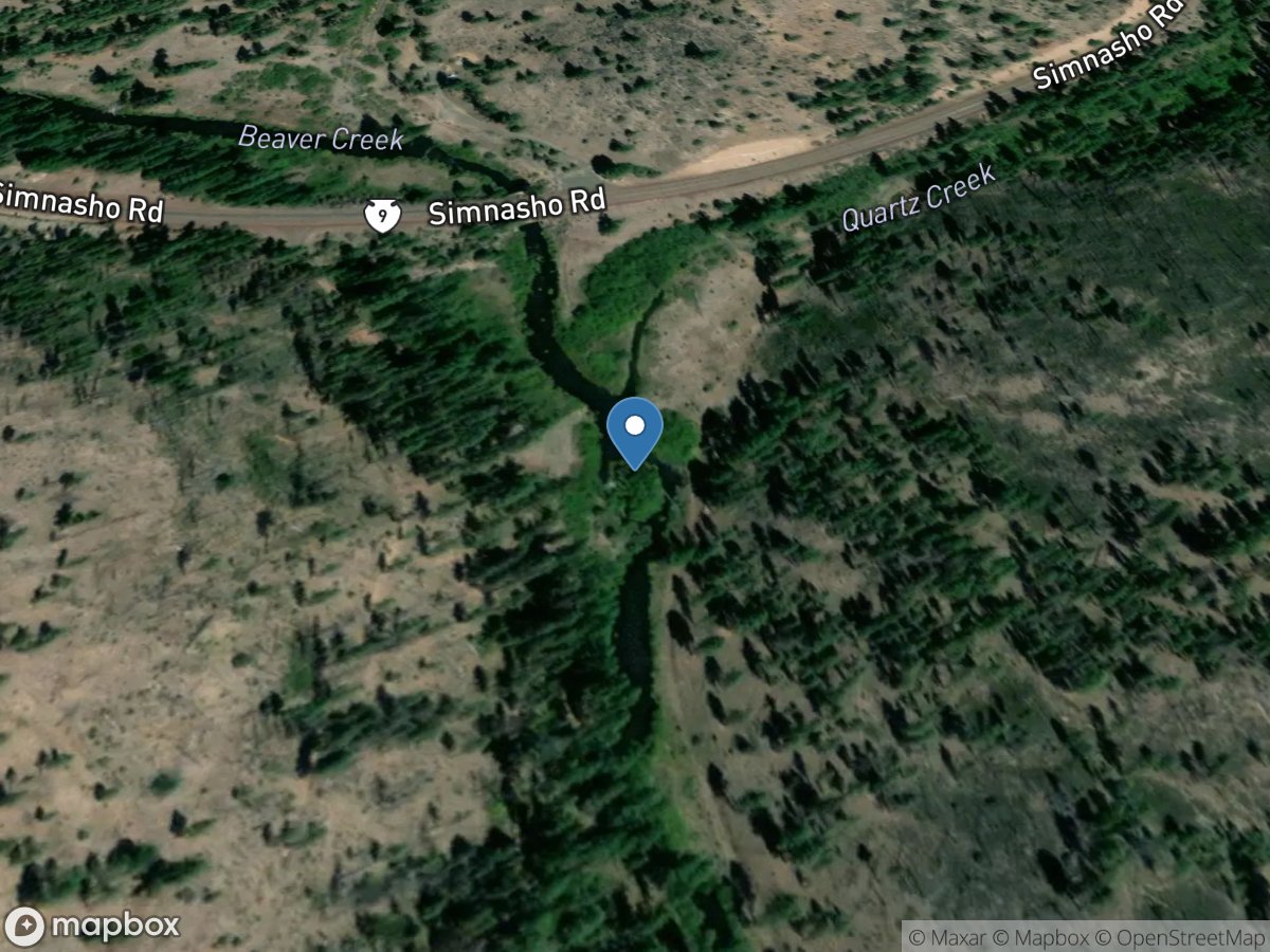 Beaver Creek below Quartz Creek, near Simnasho, OR location