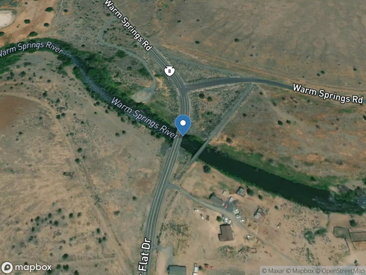 Warm Springs River near Kahneeta Hot Springs, OR location