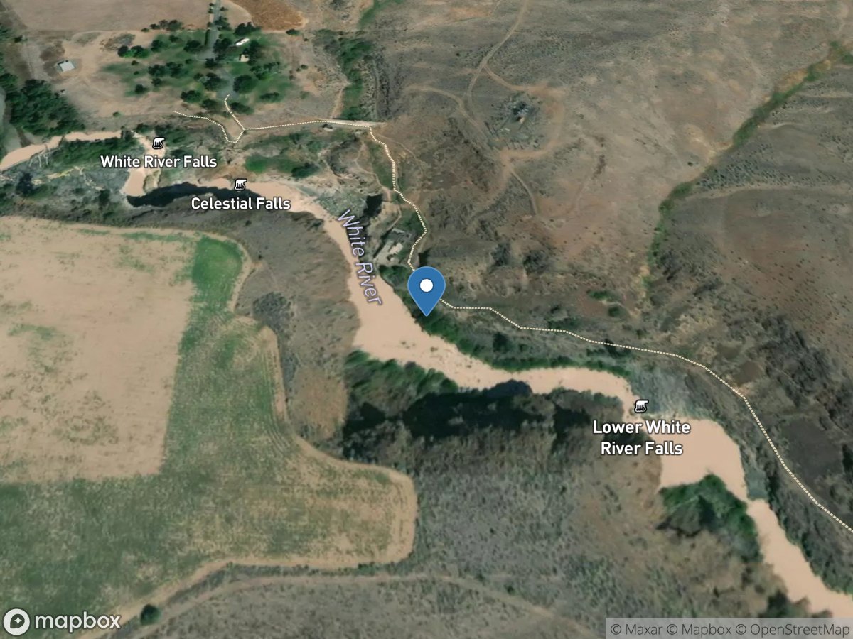 White River below Tygh Valley, OR location