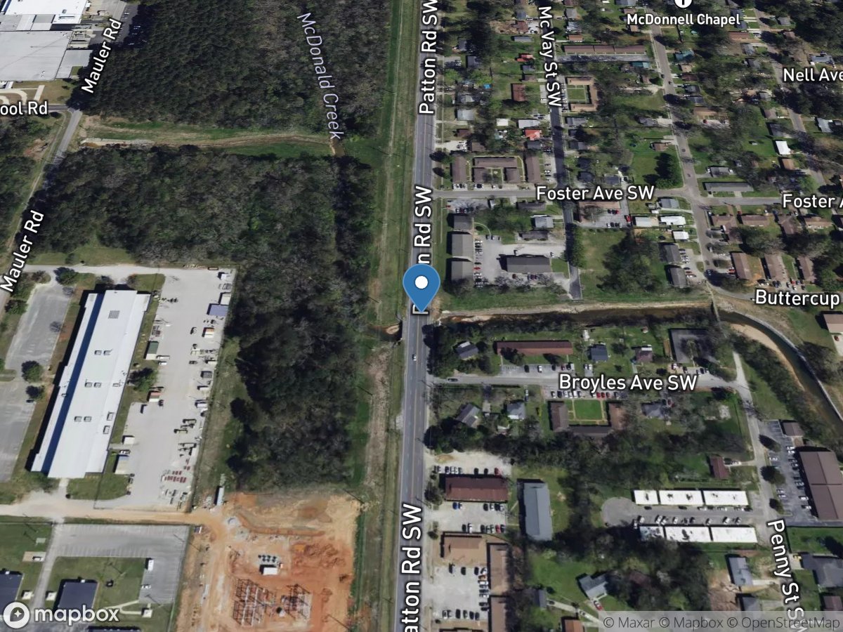 McDonald Creek at Patton Road near Huntsville AL location