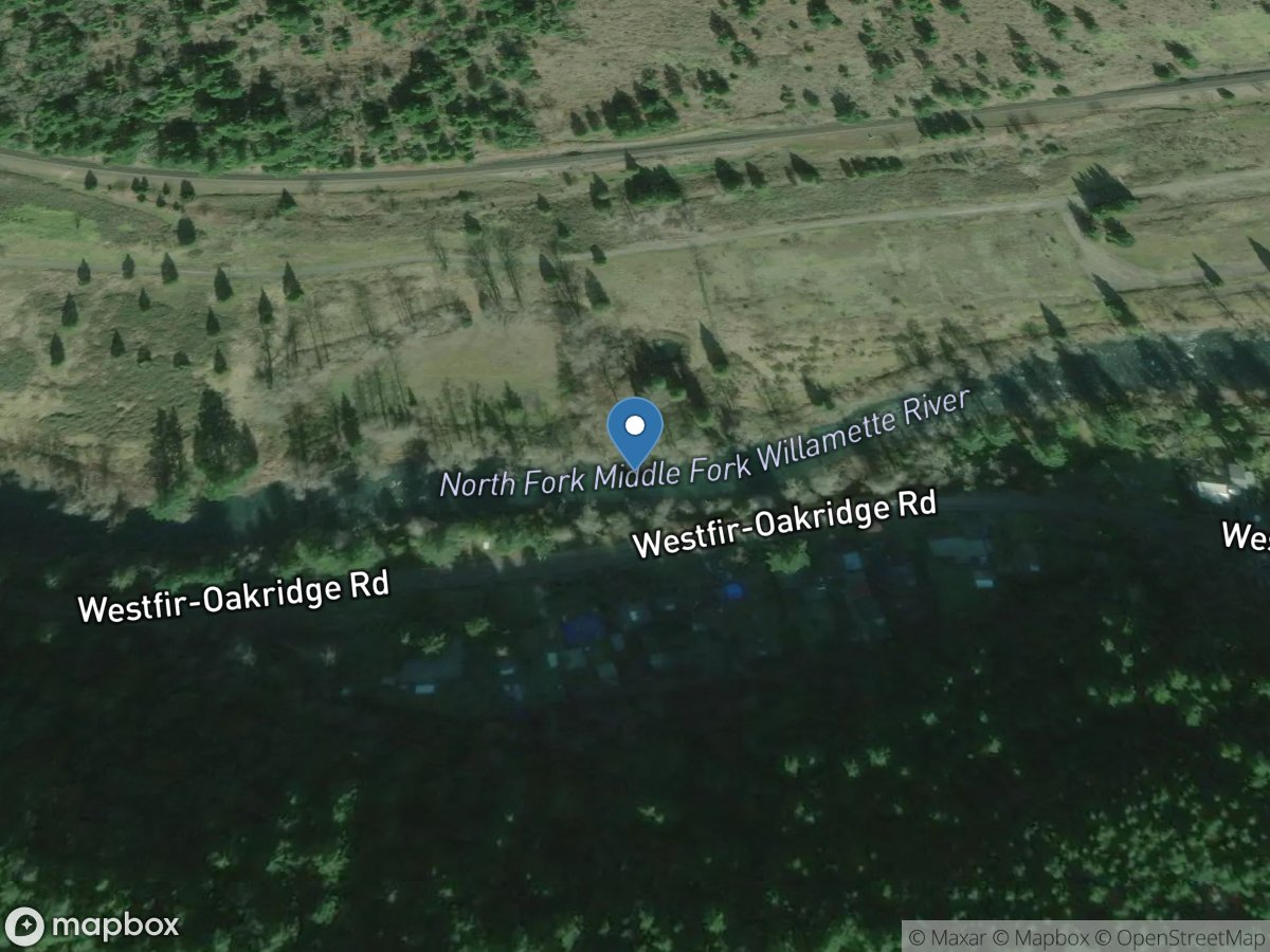 N Fork OF M Fork WILLAMETTE River Near OAKRIDGE, OR location