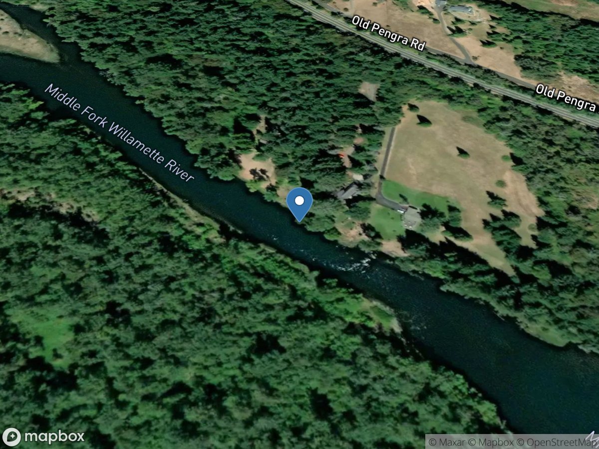 Middle Fork Willamette River near Dexter, OR location