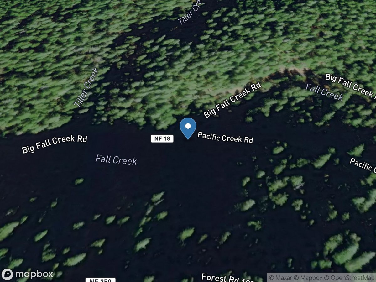 Fall Creek above Tiller Creek, near Lowell, OR location