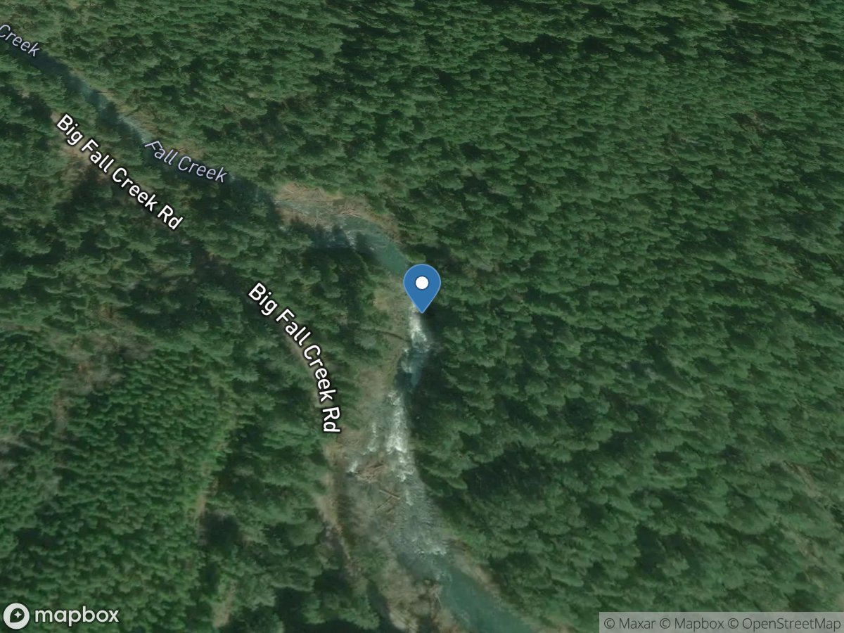 Fall Creek above North Fork, near Lowell, OR location