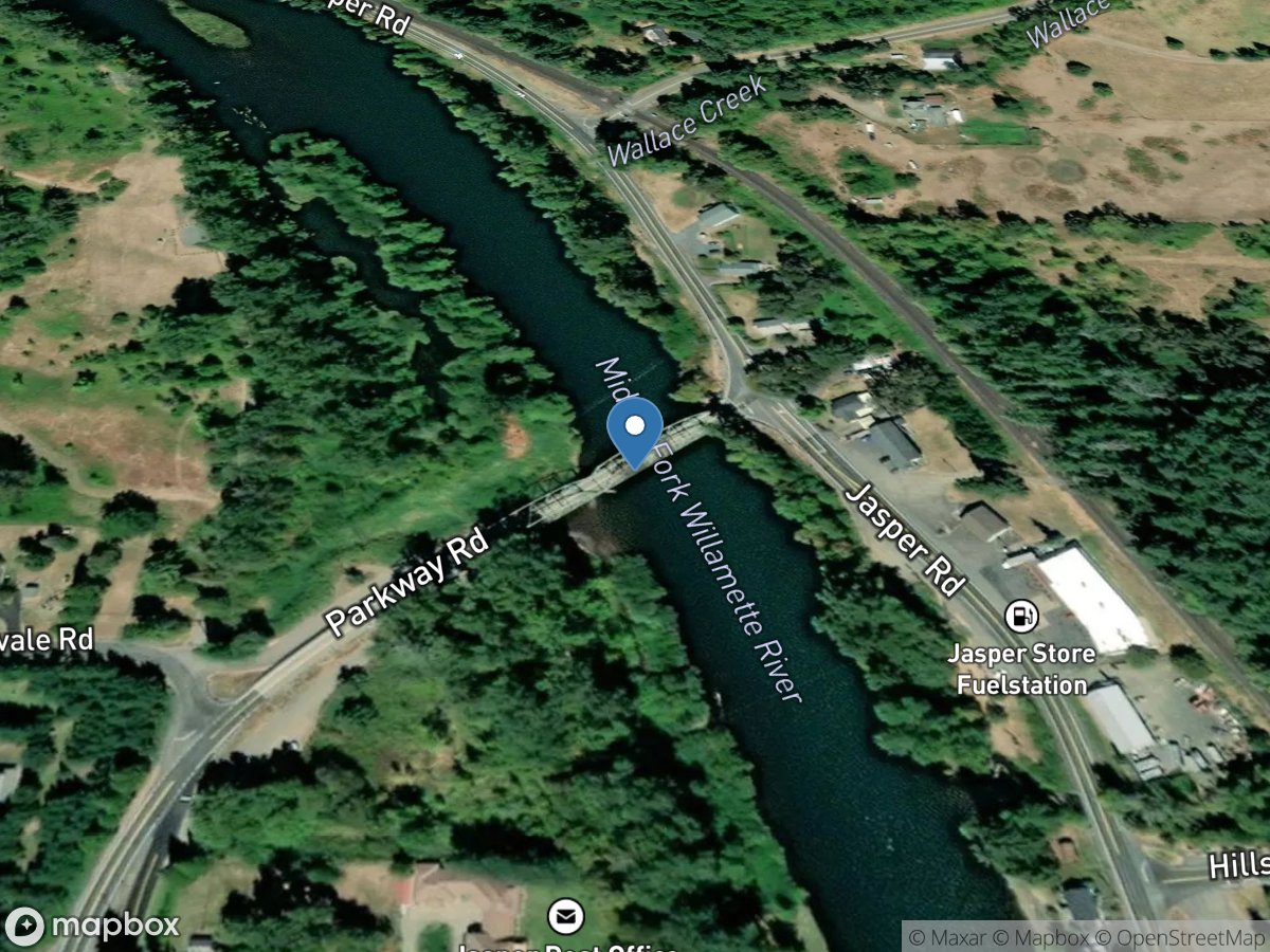 Middle Fork Willamette River at Jasper, OR location